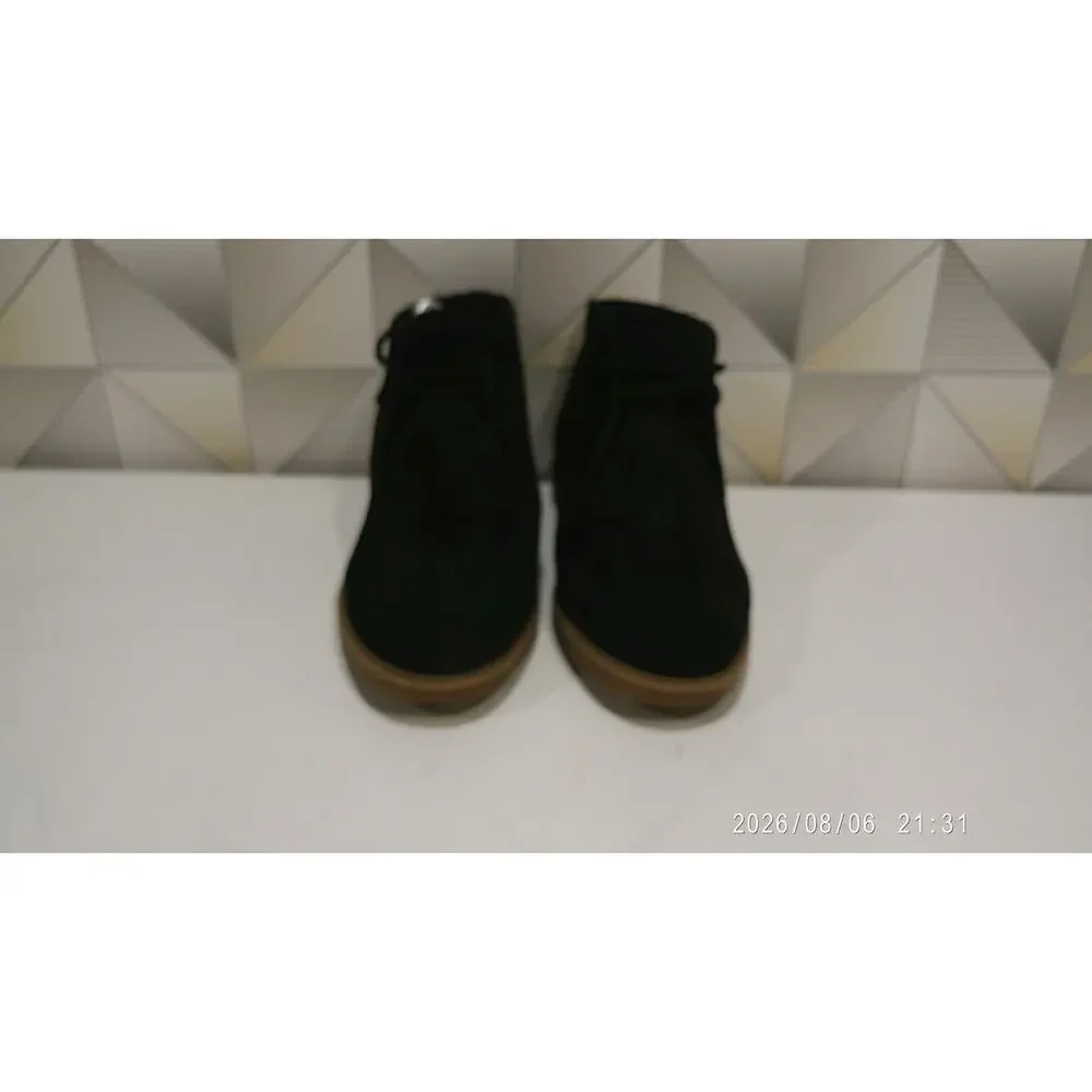 Hush Puppies Men’s Chukka Boots Black Suede Size 9.5 Wide Lace Up Desert Shoes
